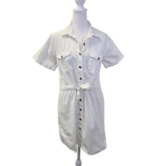Speed Limit Belted Mini Shirt Dress Size Large - Picture 1 of 5